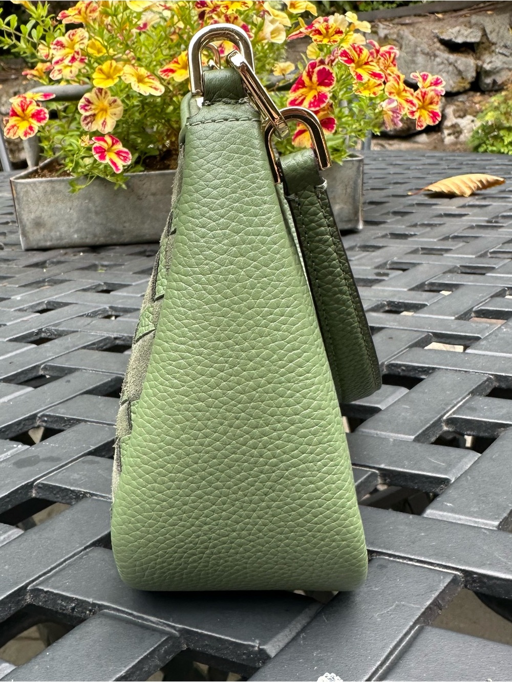 Kate Spade Green Kayla Small Convertible Woven Shoulder Bag - Picture 4 of 14